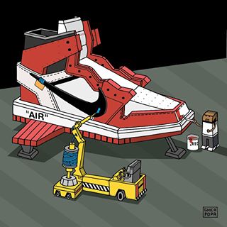 @ghicapopa brings 3 of the latest projects between @off____white and @nike to life in these illustrations.  Which is your fav? #sneakerart